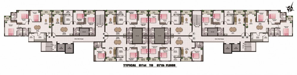Typical floor plan 1 to 7